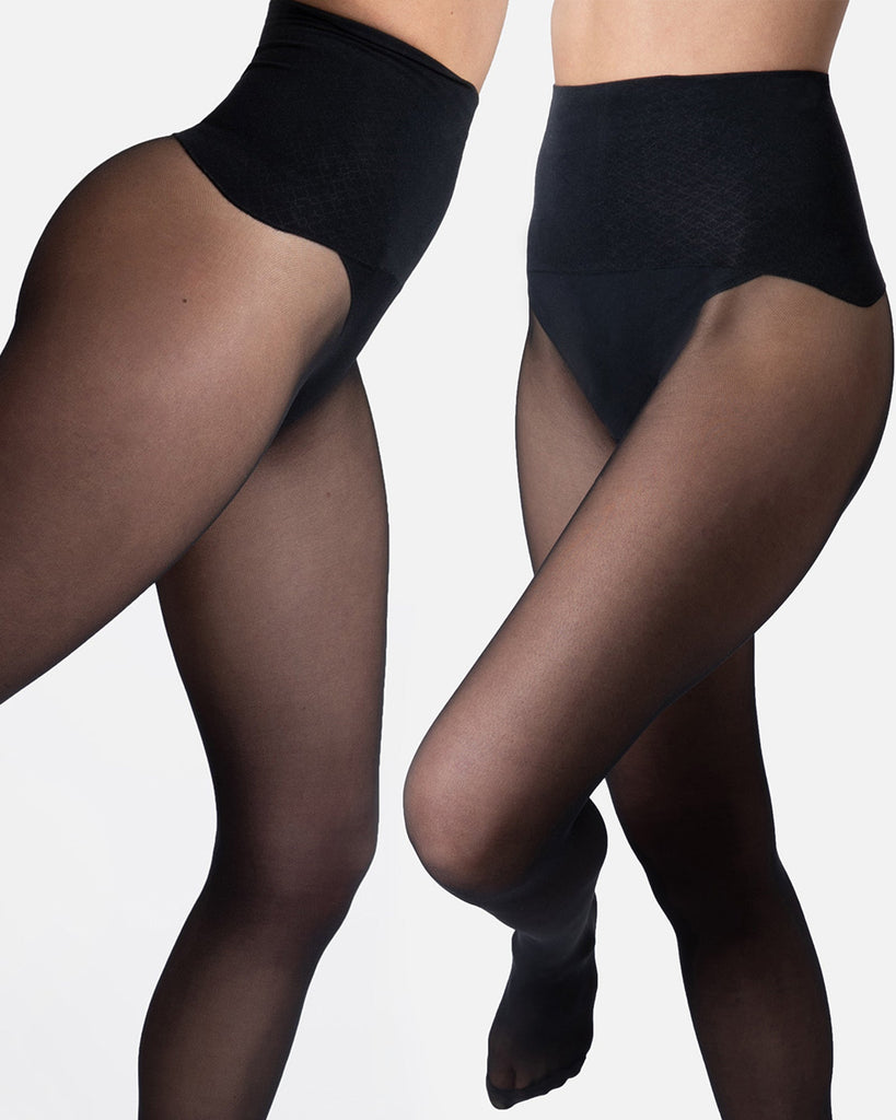 Biodegradable Tights for women by Hedoine opaque sheer seamless best ladder-resistant tights two pair pack for women