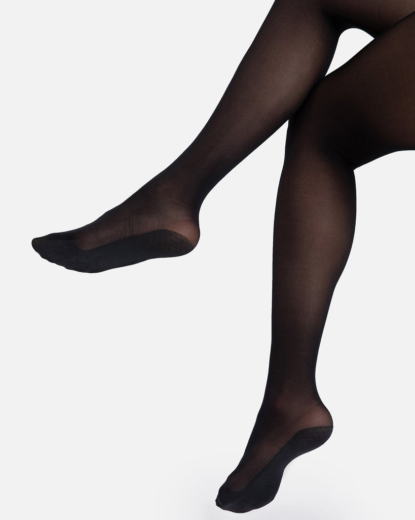 what denier tights to wear in winter? Explore Hedoine 30 denier black tights biodegradable ladder-resistant tights for women sheer opaque seamless