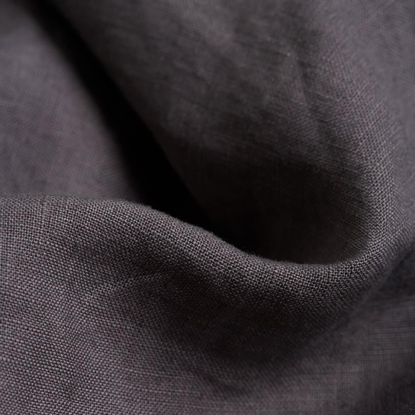 Charcoal Grey Linen Flat Sheet - Piglet in Bed
