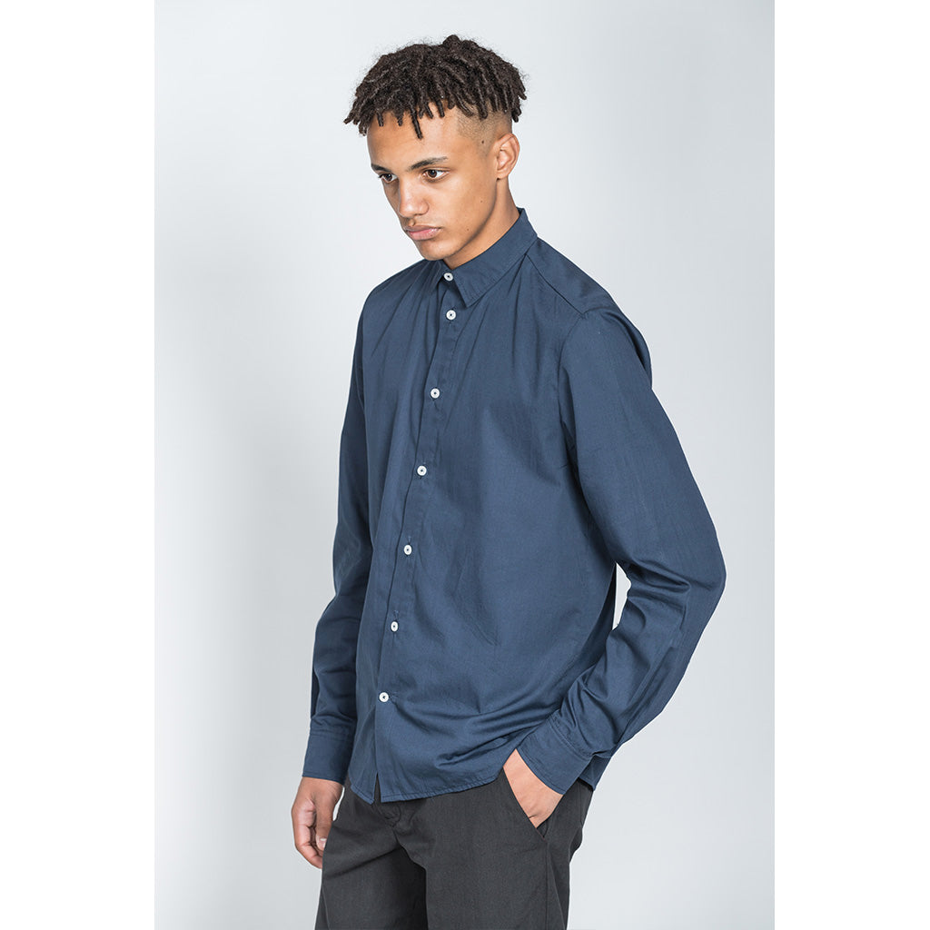 Navy Cotton Long Sleeve Shirt -  - BuyMeOnce UK