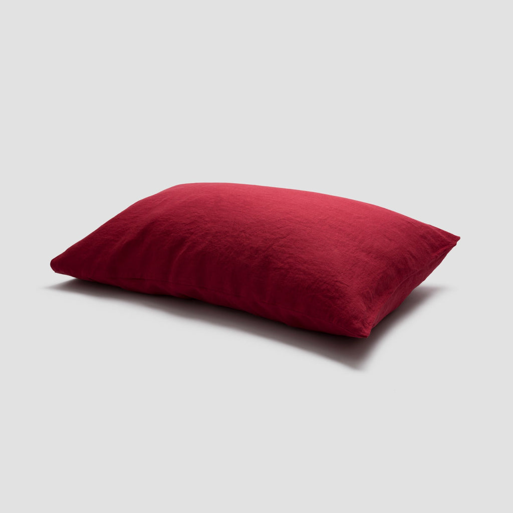Merlot Linen Pillowcase Pair