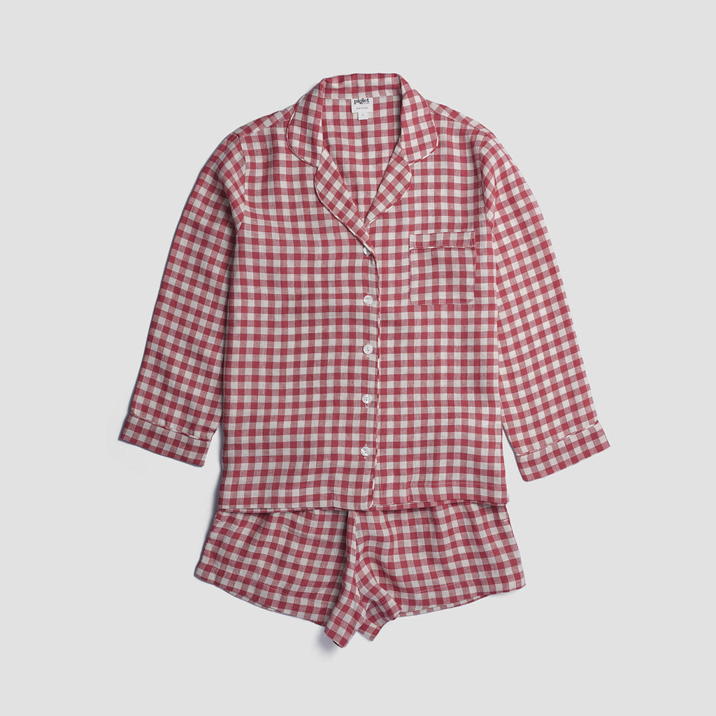 Mineral Red Gingham Pyjama Shorts Set