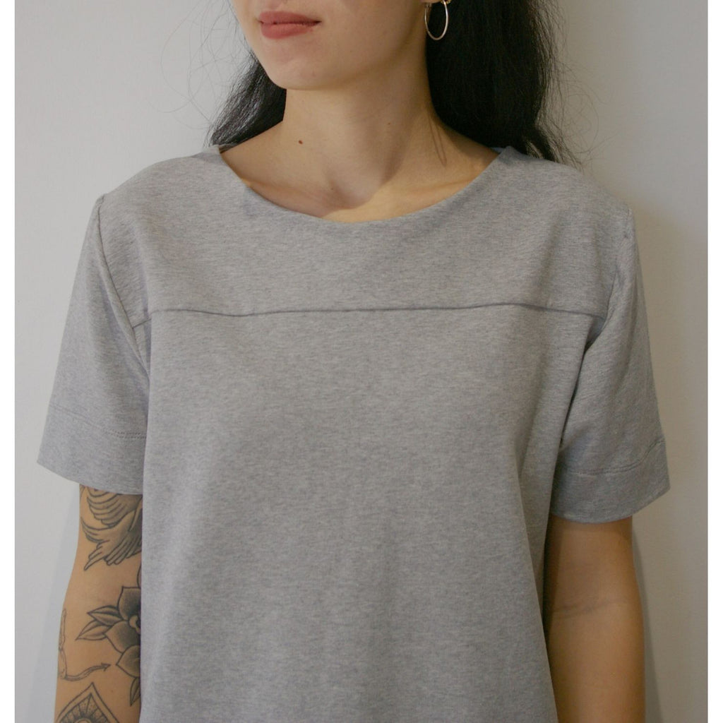 Organic Cotton T-Shirt Dress, Grey -  - BuyMeOnce UK